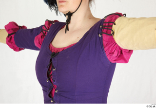  Photos Woman in Historical Dress 92 18th century historical clothing purple dress upper body 0005.jpg